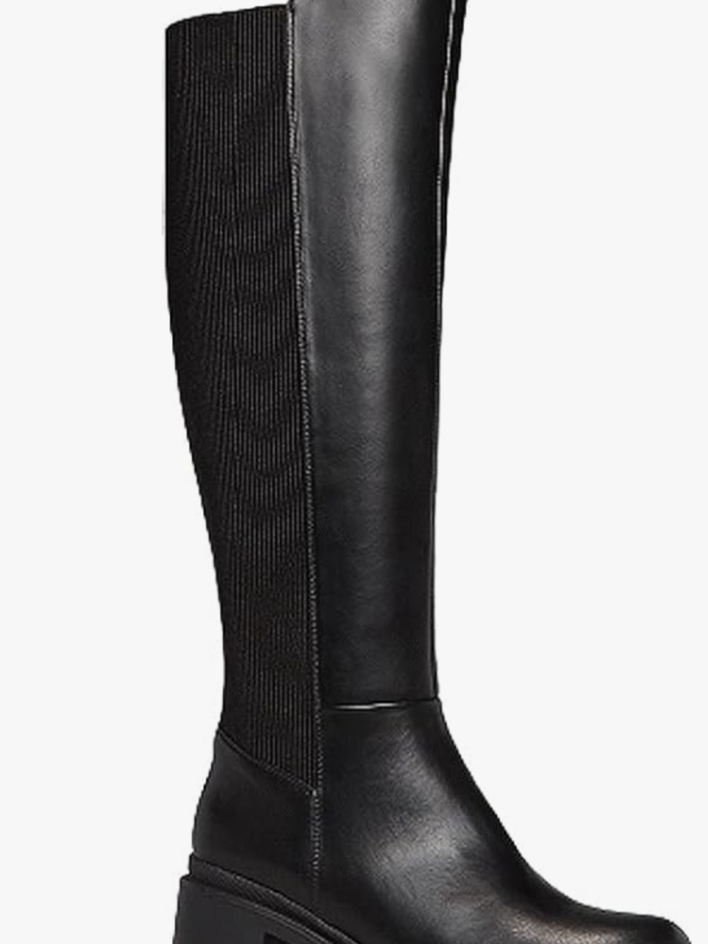 JustFab Black Over-the-Knee Stretch Riding Boots
